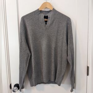 johnnie-O Esteban Johnny Collar Sweater Fossil Size M